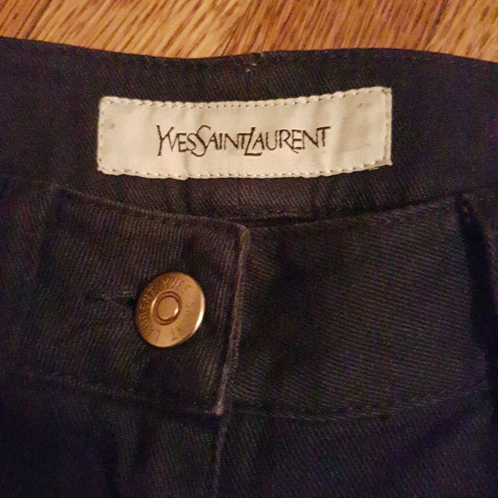 Women's YSL Navy blue straight leg pants